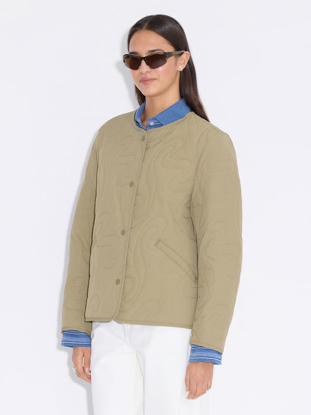 W. Light Padded Jacket - Ljusgrön