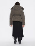 Steilia Brushed Down Jacket - Mörkgrön