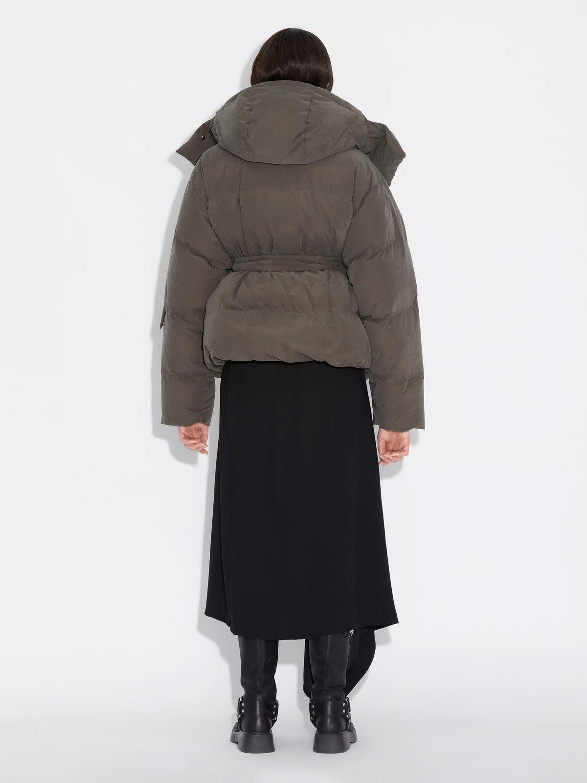 Steilia Brushed Down Jacket - Mörkgrön
