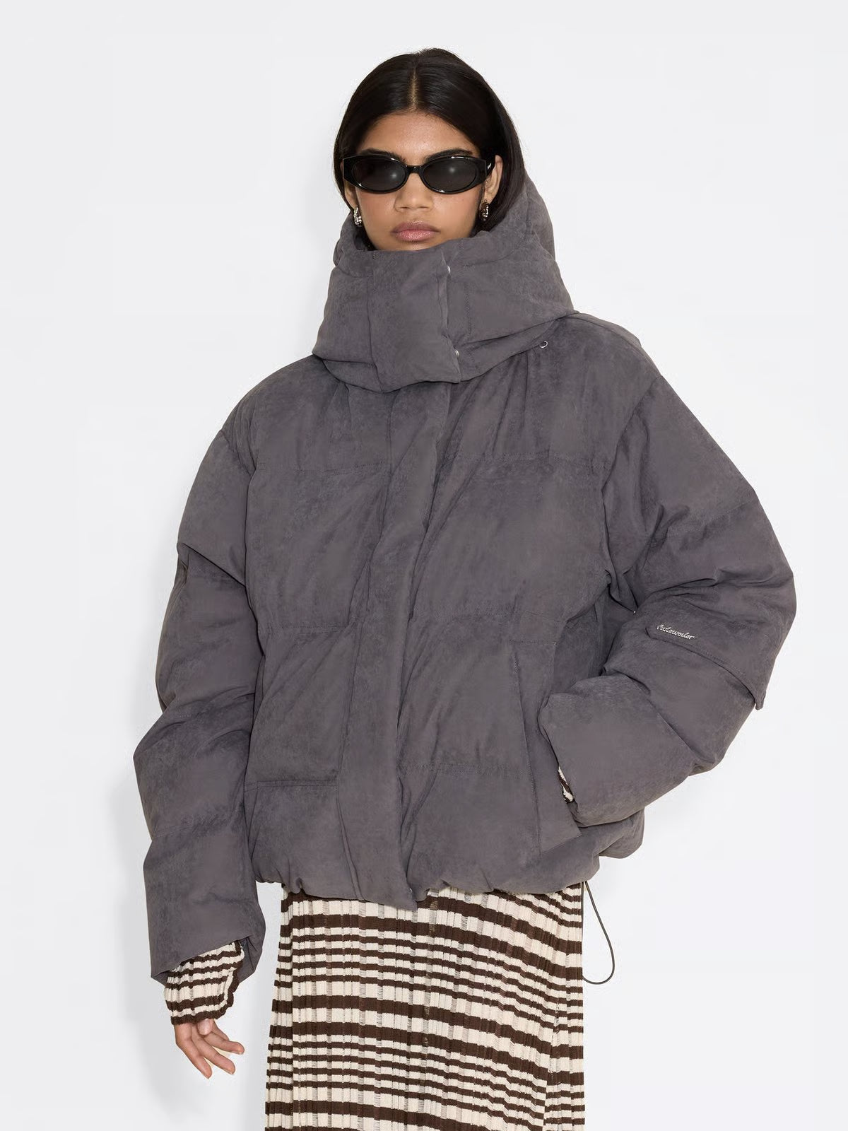 Steilia Brushed Down Jkt - Grå