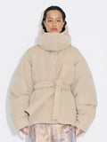Steilia Brushed Down Jacket - Beige