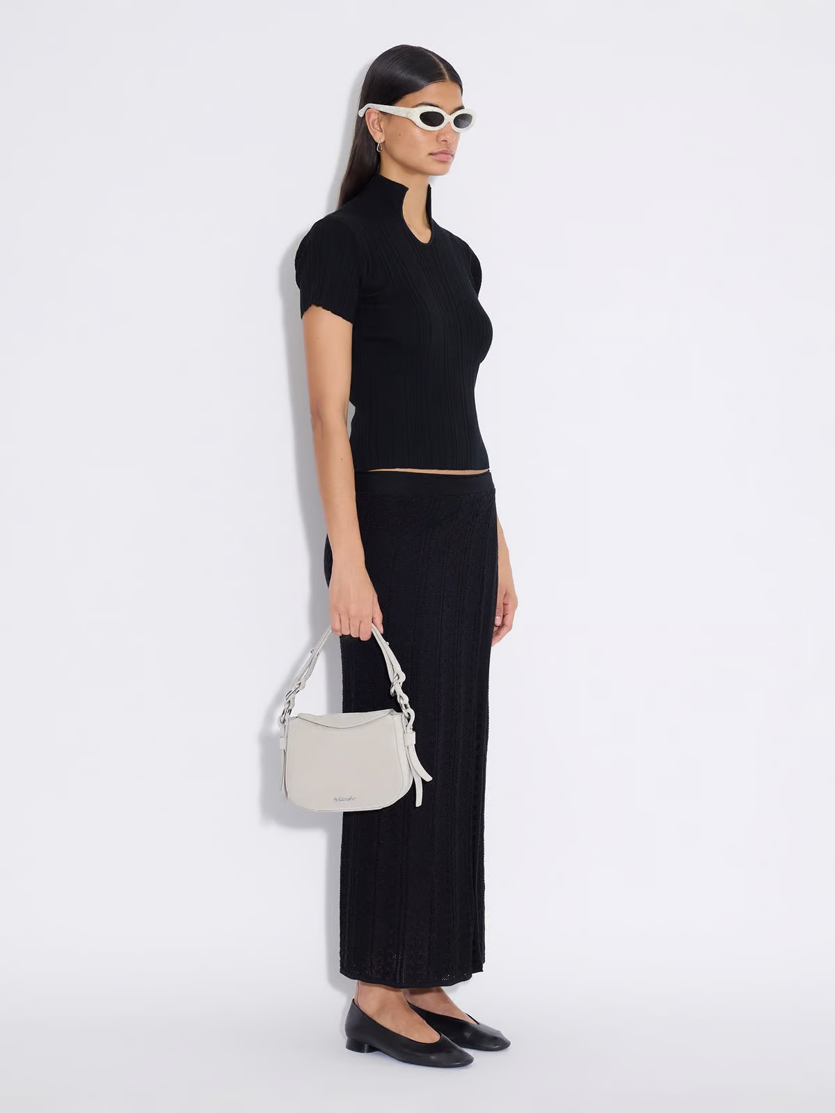 Bud Suede Bag Mini - Ljusgrå