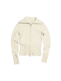 Line Wool Cardigan - Ecru