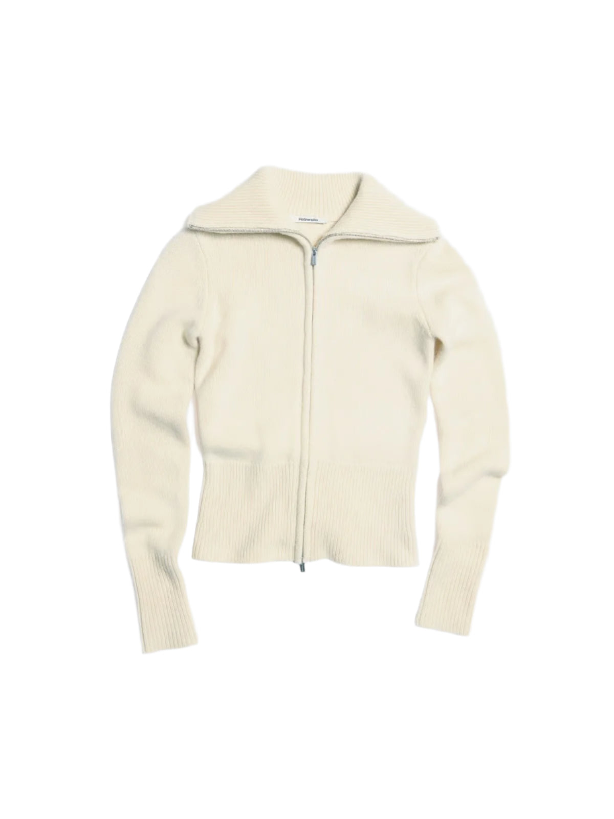 Line Wool Cardigan - Ecru