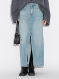Denim Long Skirt - Ljusblå
