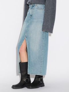 Denim Long Skirt - Lt. Blue