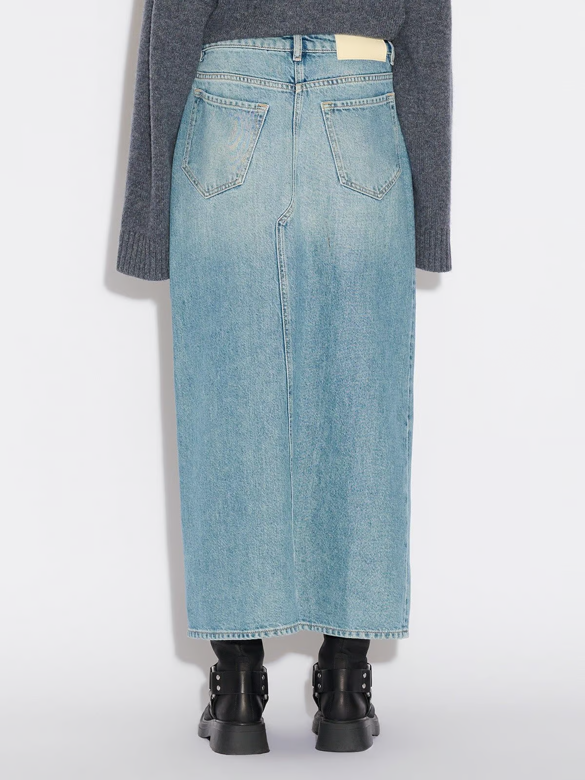 Denim Long Skirt - Ljusblå