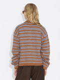 Olivia Wool Polo - Brown Stripe