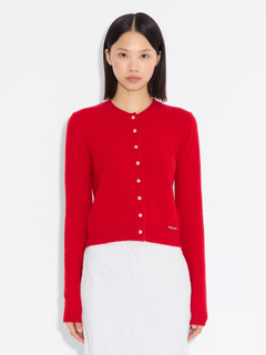 W. Cashmere Cardigan - Red
