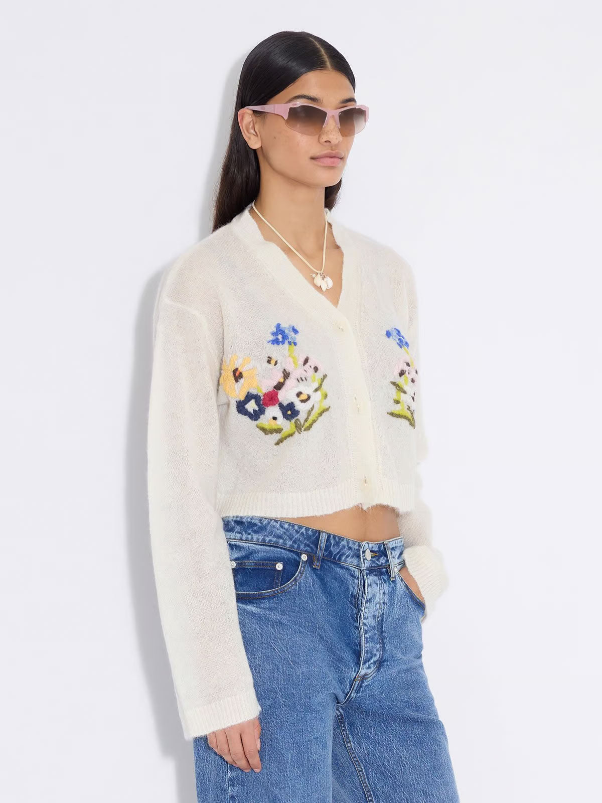 Maggie Cardigan - Ecru Mix