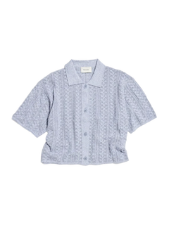 Kelp Crochet Shirt - Blue Mix