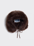 Furry Trapper Hat - Mörkbrun