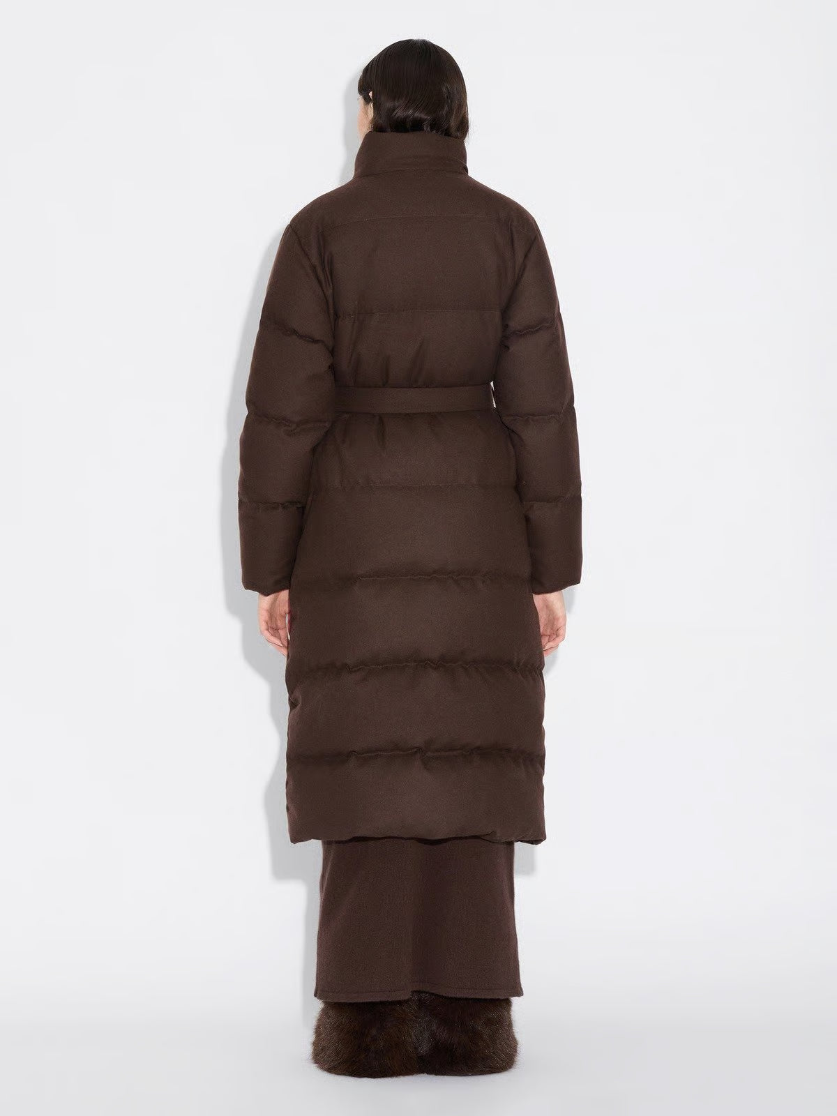 Holzweiler W Tech Wool Down Coat - Mörkbrun