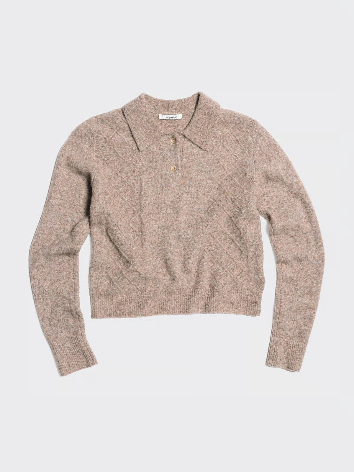 Argyle Polo - Taupe