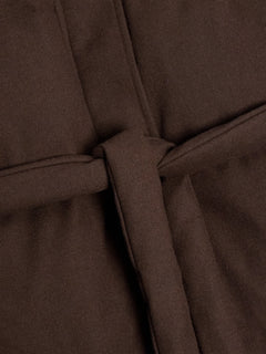 W Tech Wool Down Coat - Dark Brown