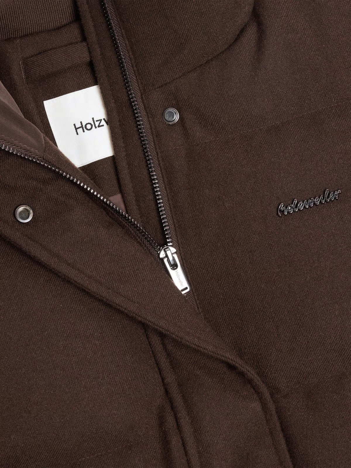 Holzweiler W Tech Wool Down Coat - Mörkbrun