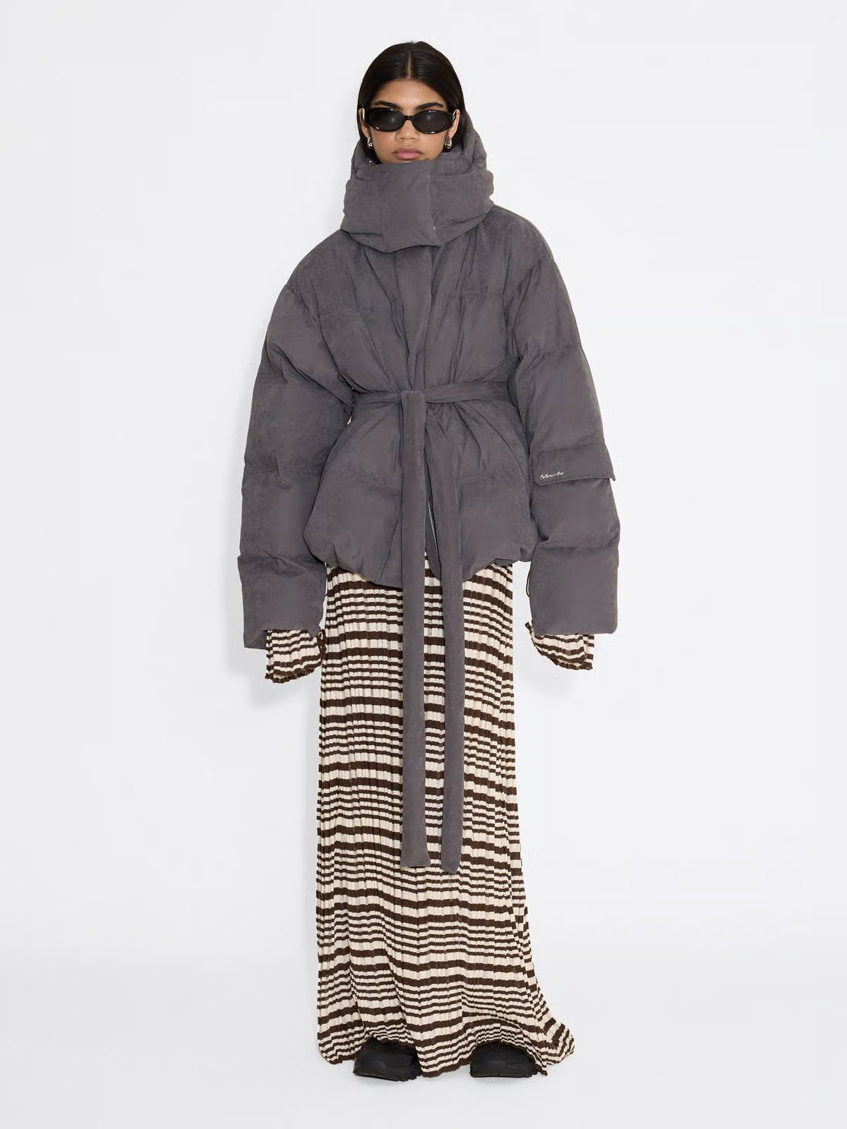 Steilia Brushed Down Jkt - Grå