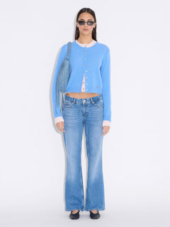 W. Cashmere Cardigan - Blue