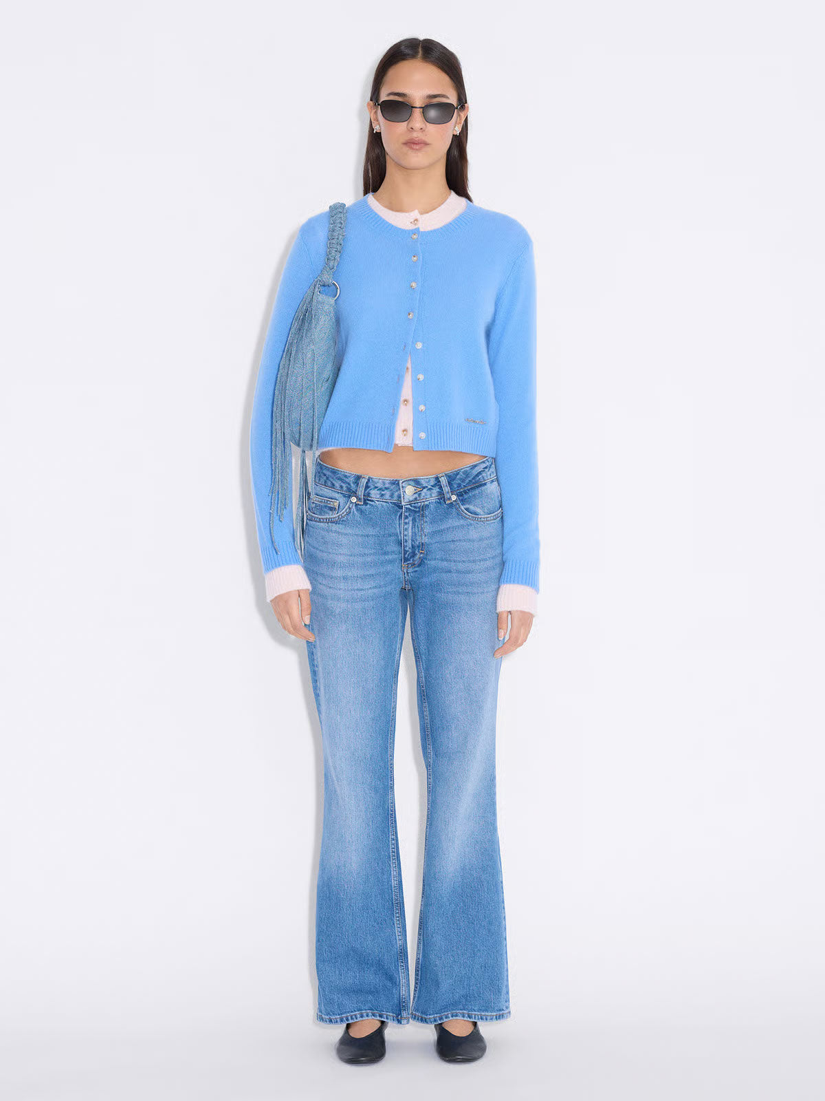 W. Cashmere Cardigan - Blå