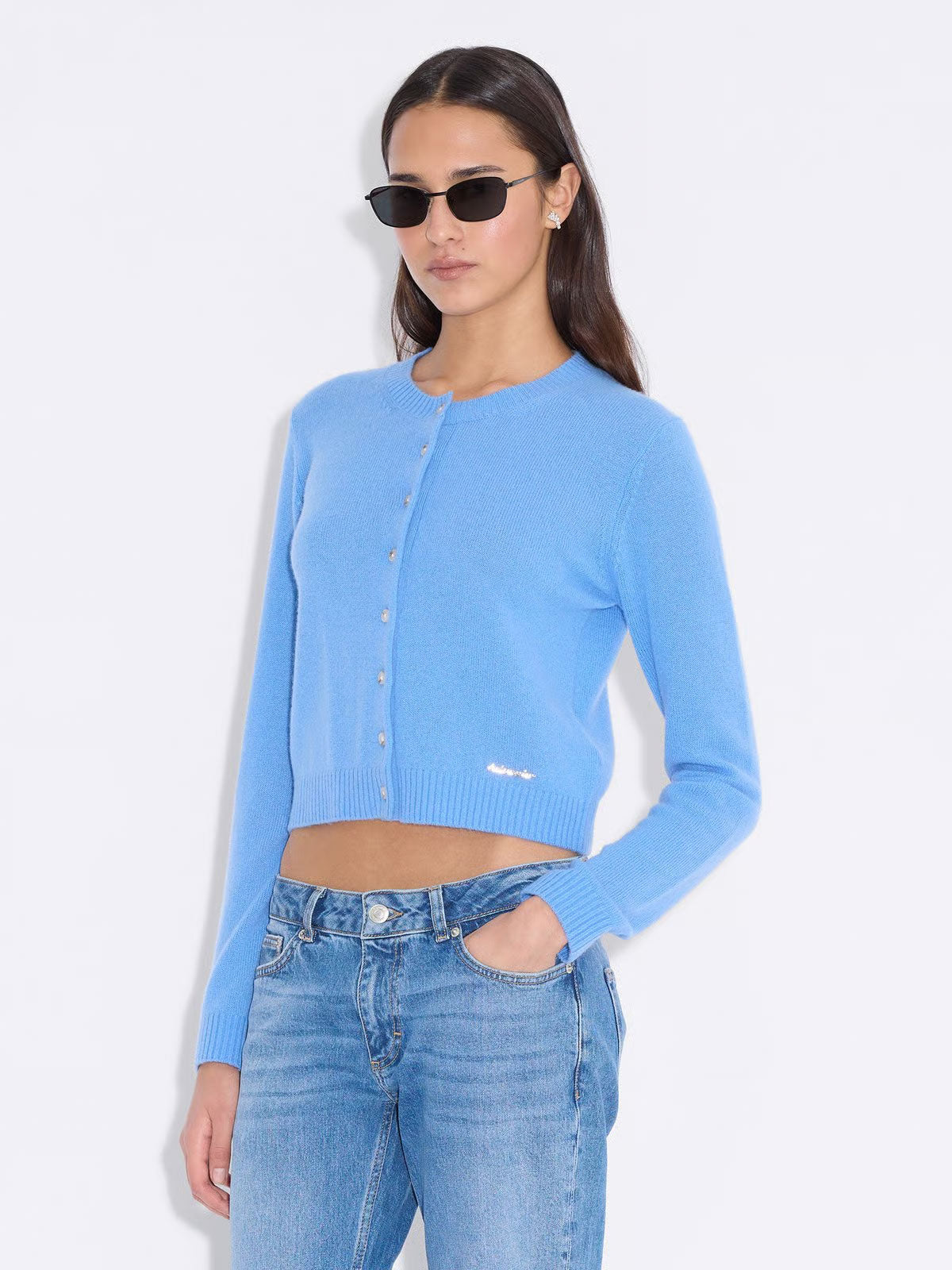 W. Cashmere Cardigan - Blå