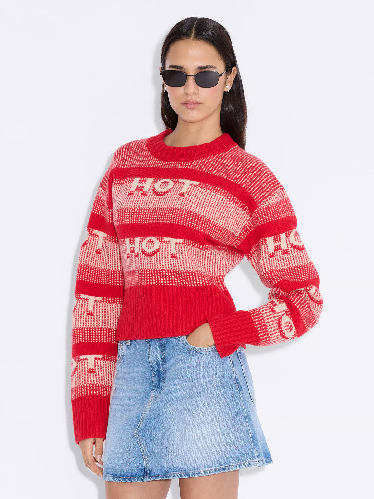 Hot Cropped Crew - Röd
