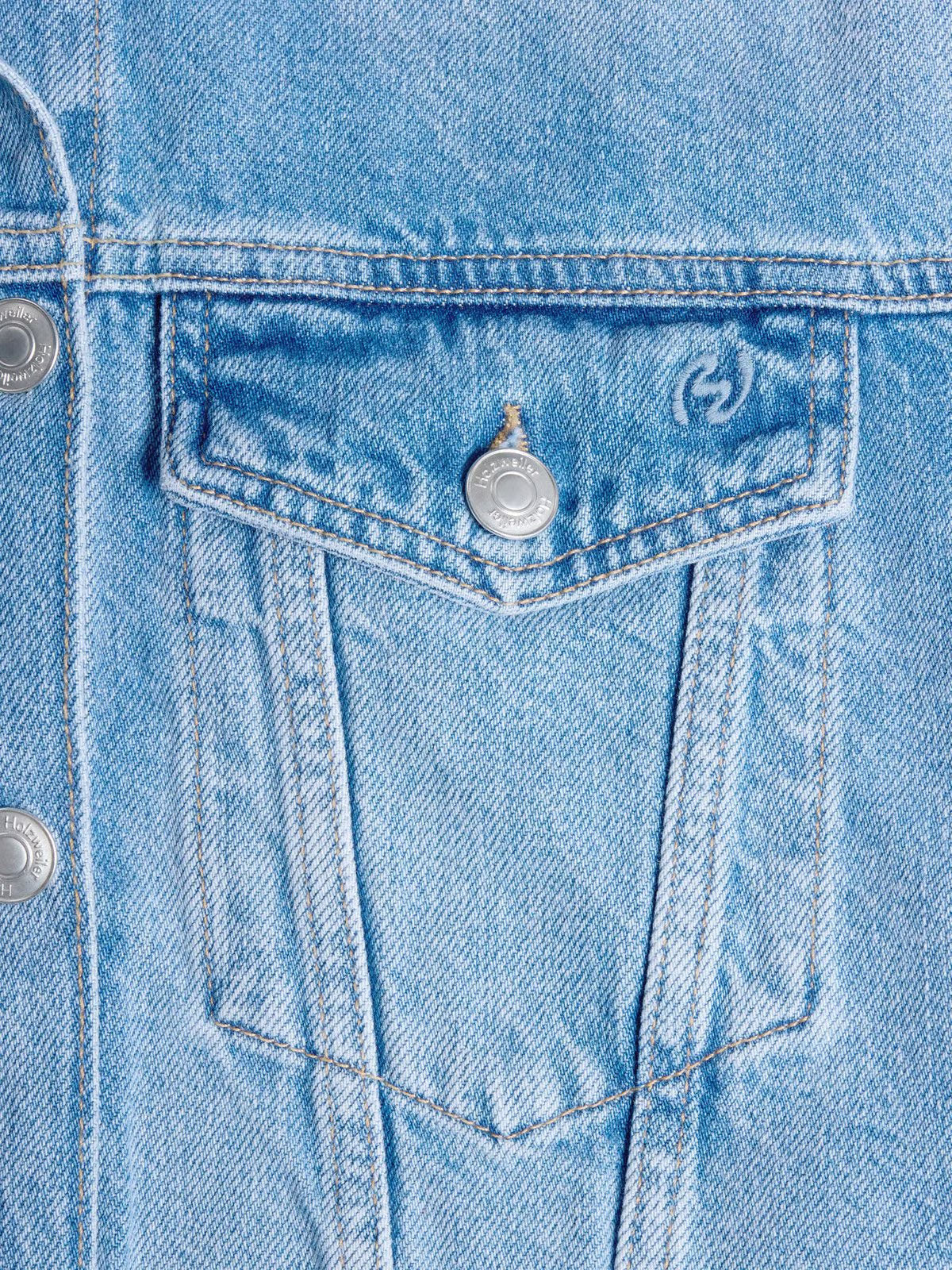 W Cropped Denim Jacket - Ljusblå