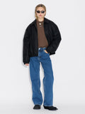 W Wide Jeans - Mid Blue