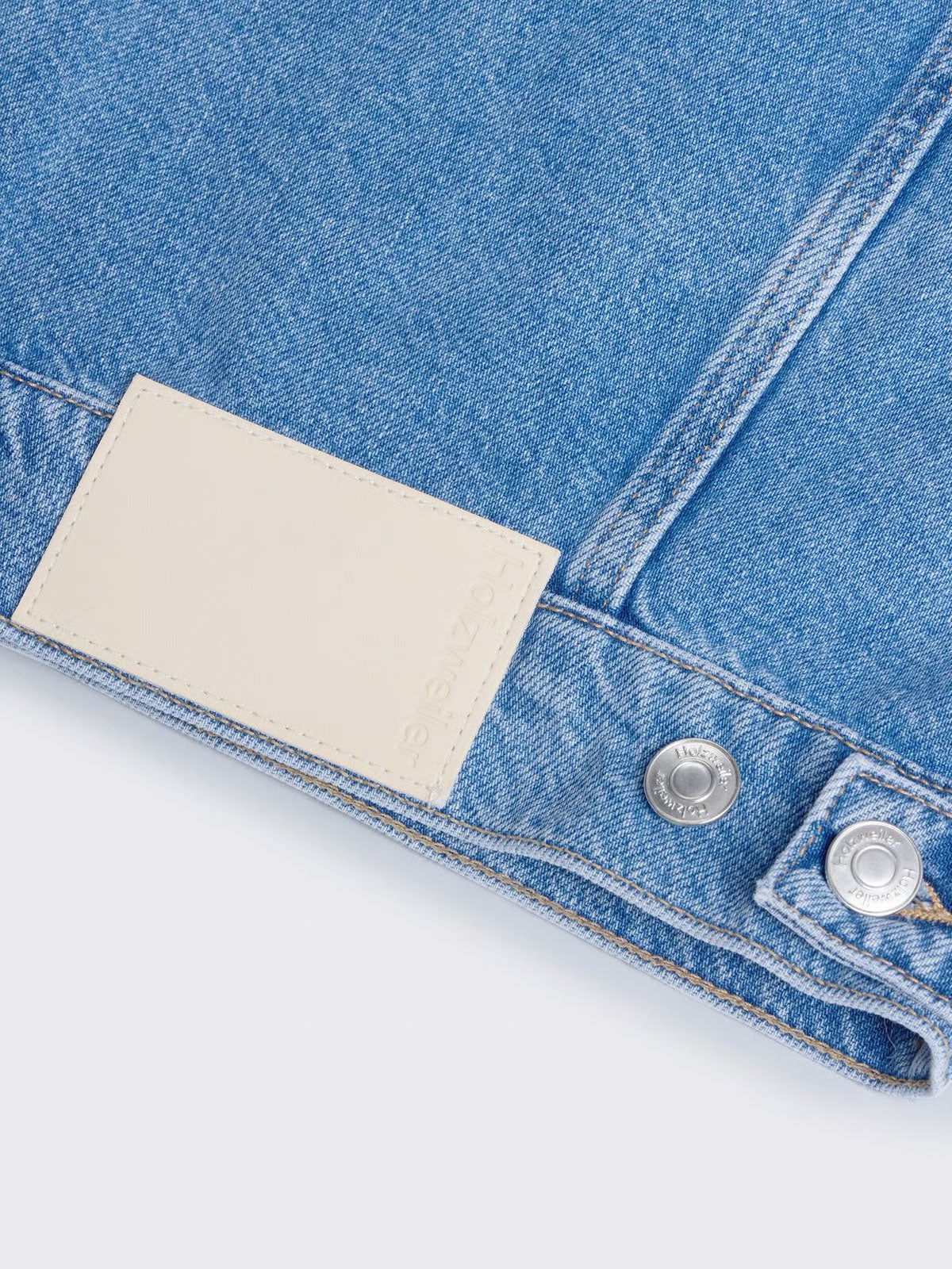 W Cropped Denim Jacket - Ljusblå
