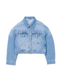W Cropped Denim Jacket - Ljusblå