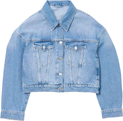 W Cropped Denim Jacket - Lt. Blue