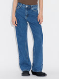 W Wide Jeans - Mid Blue