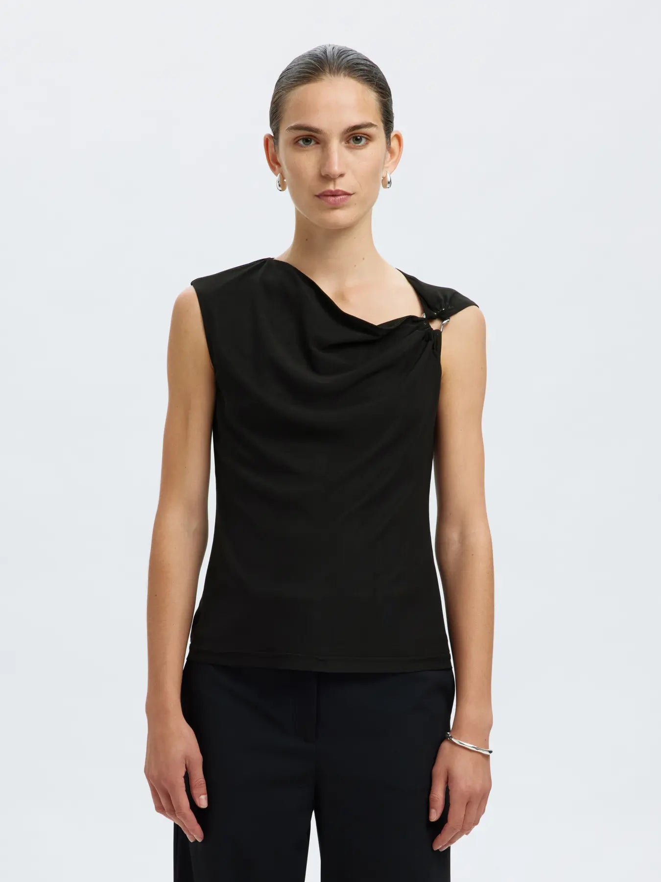 Olga Sl Slim Top - Svart