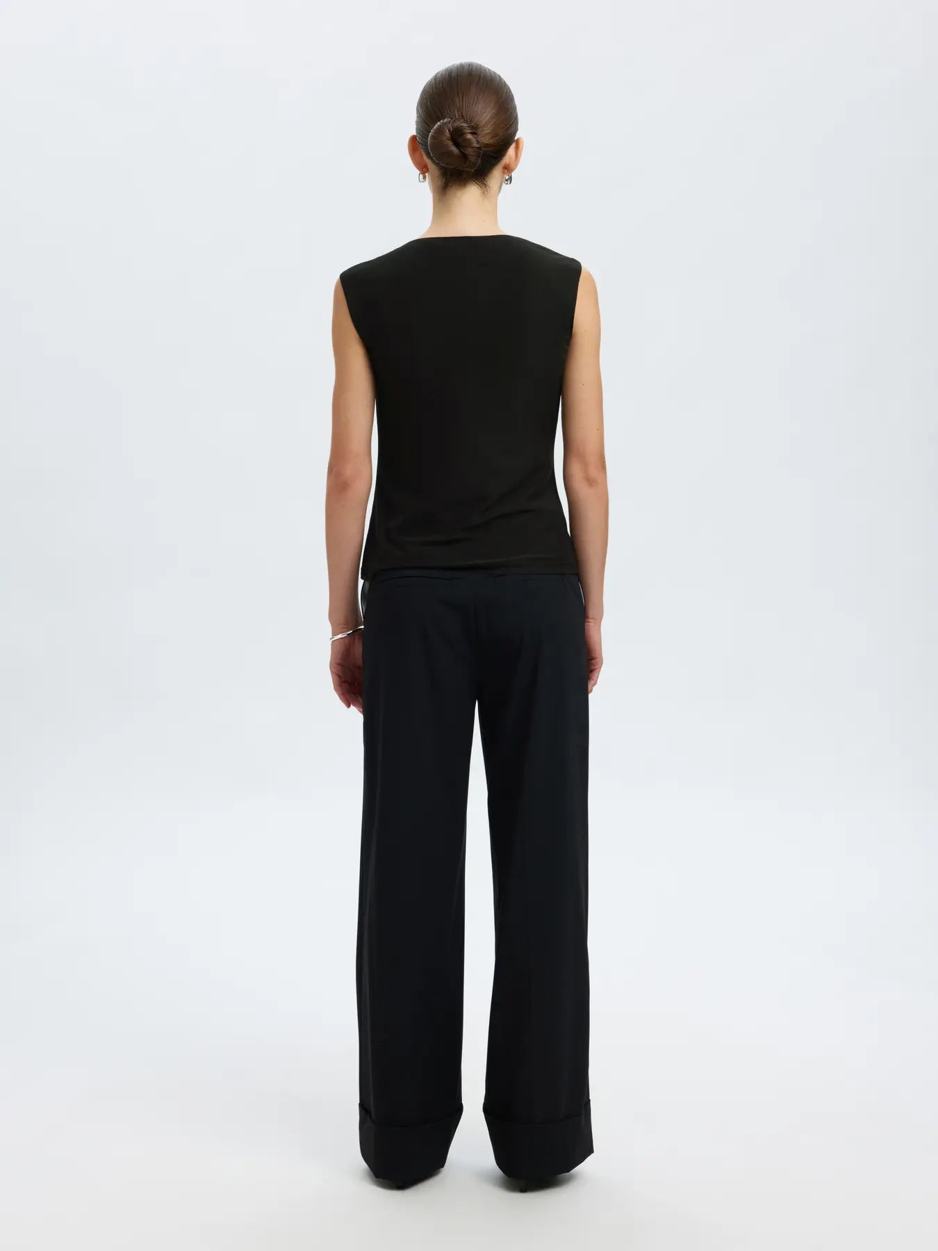 Olga Sl Slim Top - Svart