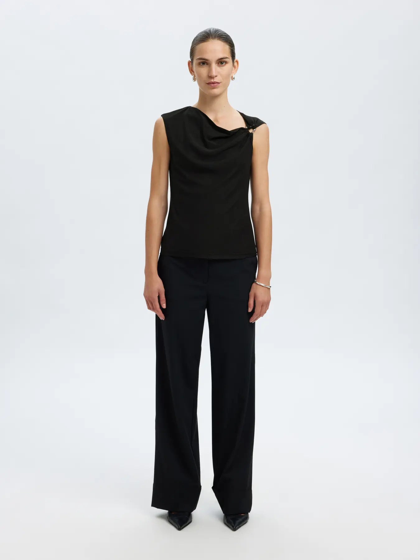 Olga Sl Slim Top - Svart