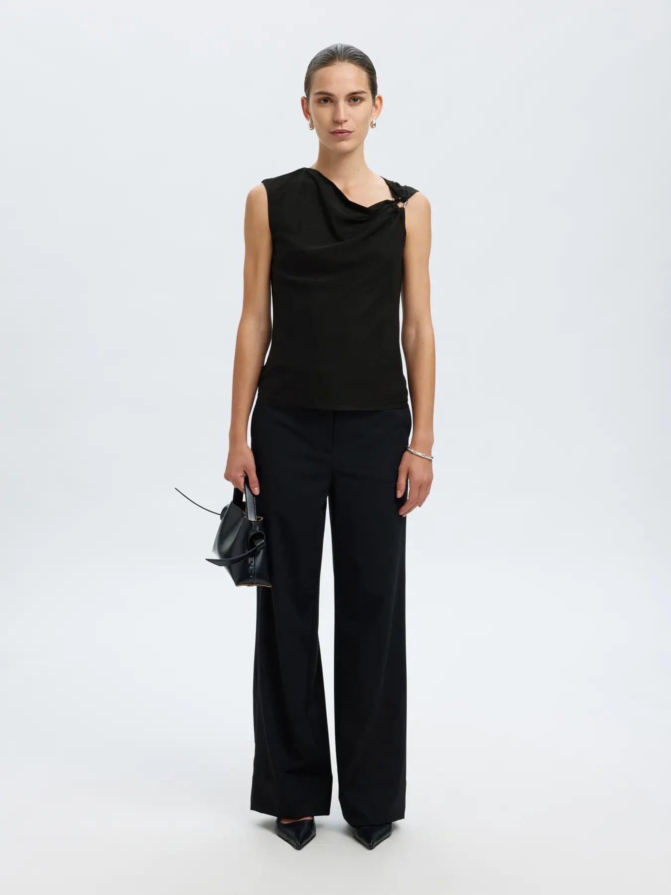 Olga Sl Slim Top - Svart