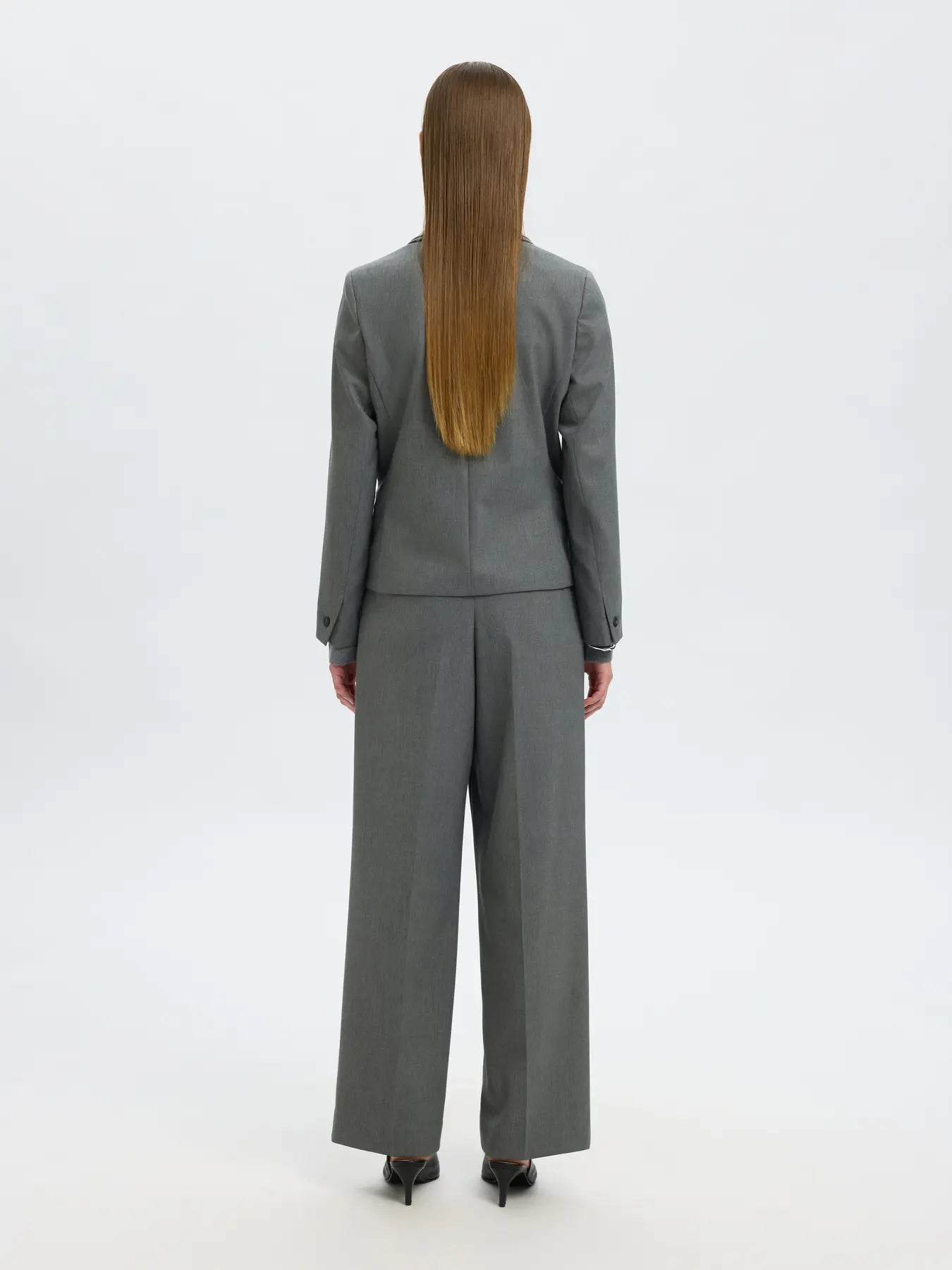 Rita Lano Blazer - Medium Grey Melange