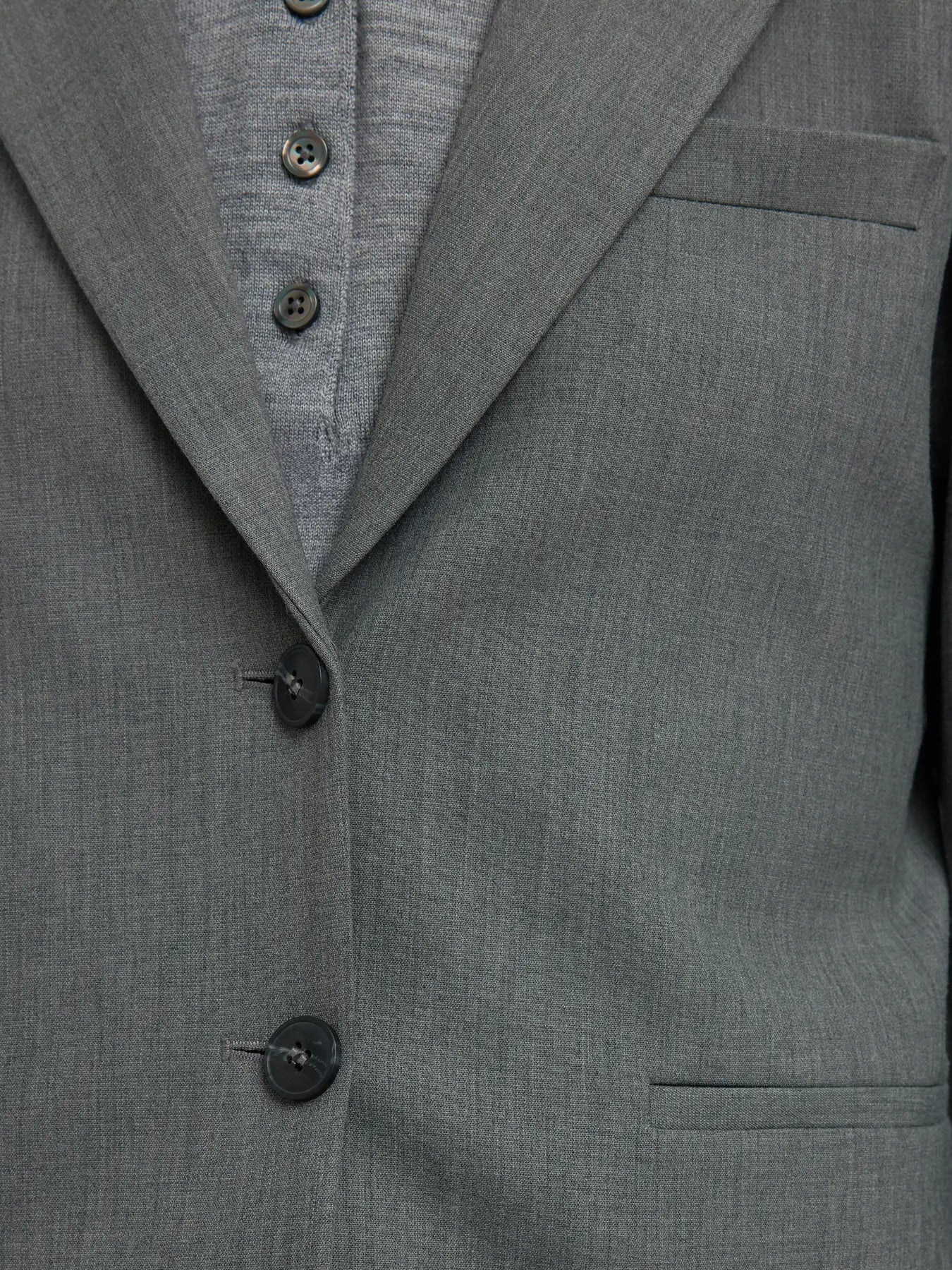 Rita Lano Blazer - Medium Grey Melange