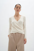 ImimiIW Wrap Pullover - Vanilla