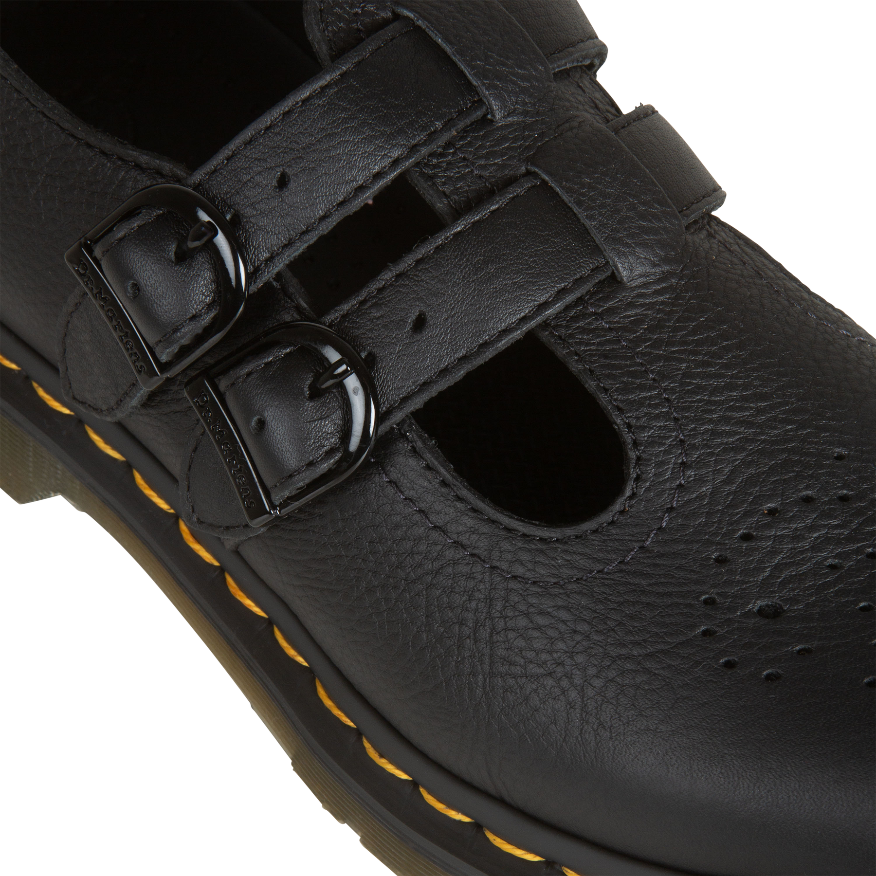 8065 Virginia Leather Mary Jane Shoes - Black Virginia