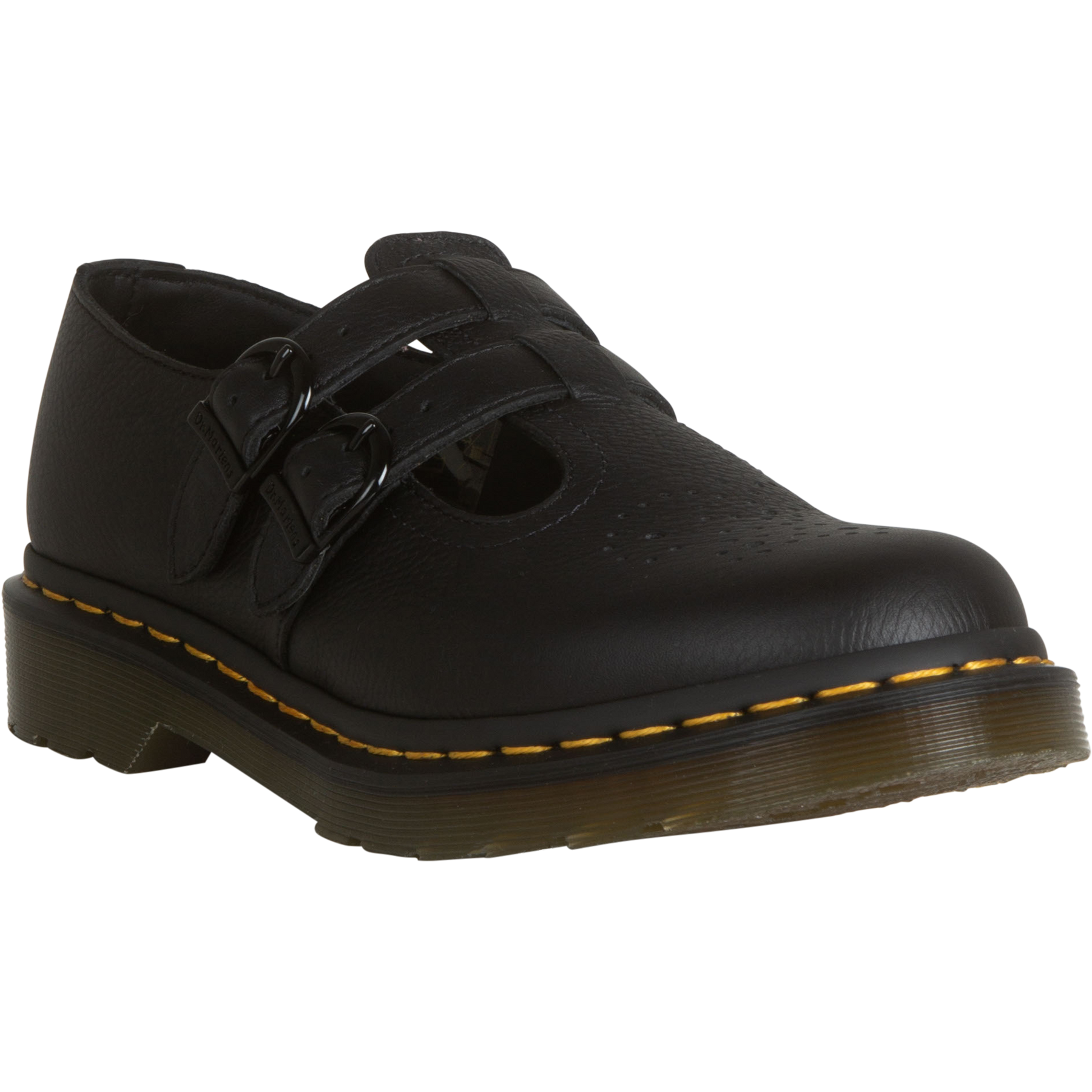 8065 Virginia Leather Mary Jane Shoes - Black Virginia