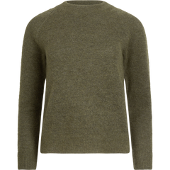 Lulu Ls Knit O-Neck - Dusky Green