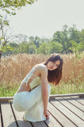 Sequin Top - Off-White/Yellow Sequins