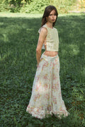 Sequin Top - Off-White/Yellow Sequins