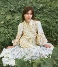 Cotton Slub Shirt Dress - Flower Combo