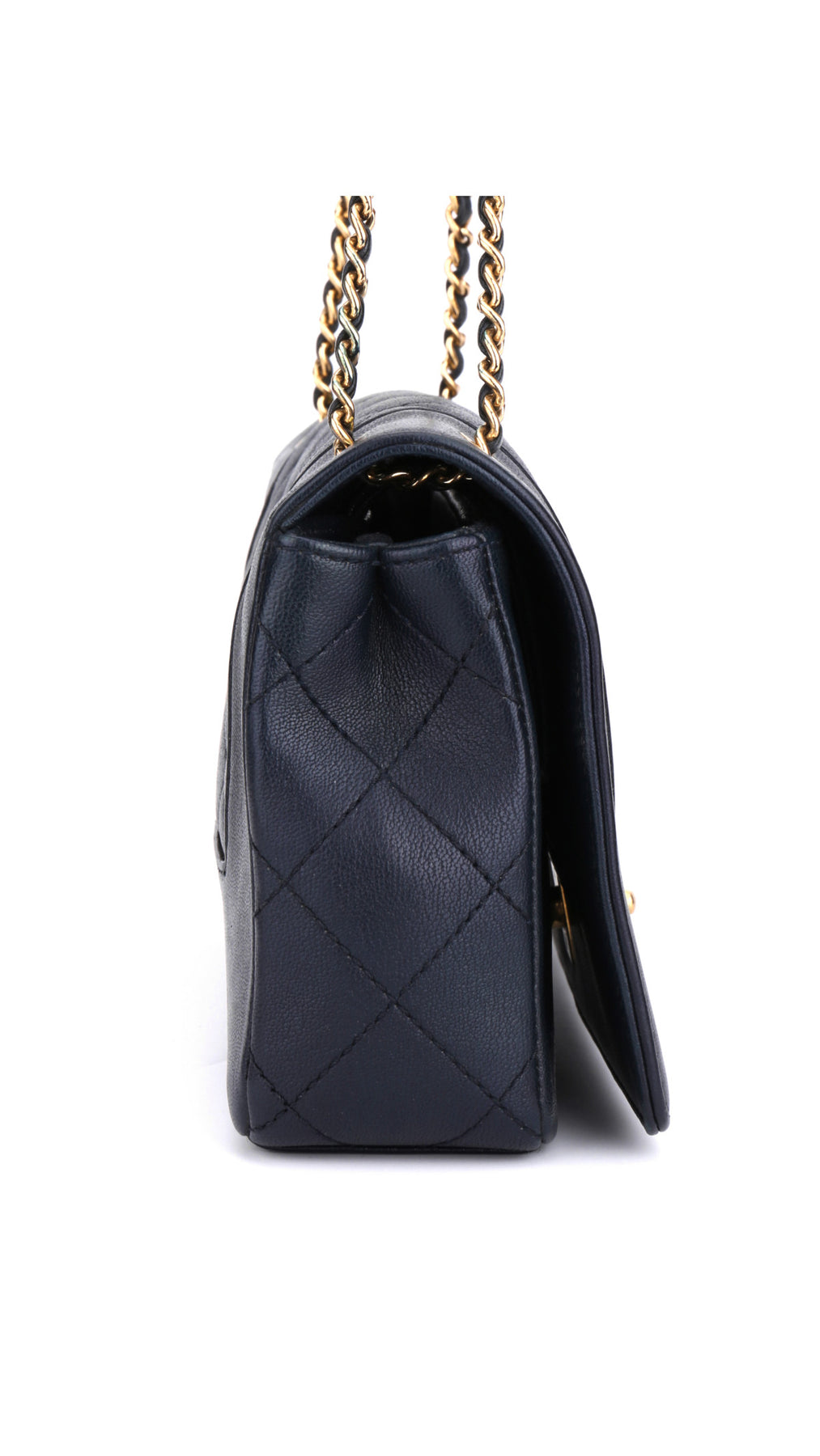 Chanel Mademoiselle Flap Bag Medium - Mörkblå