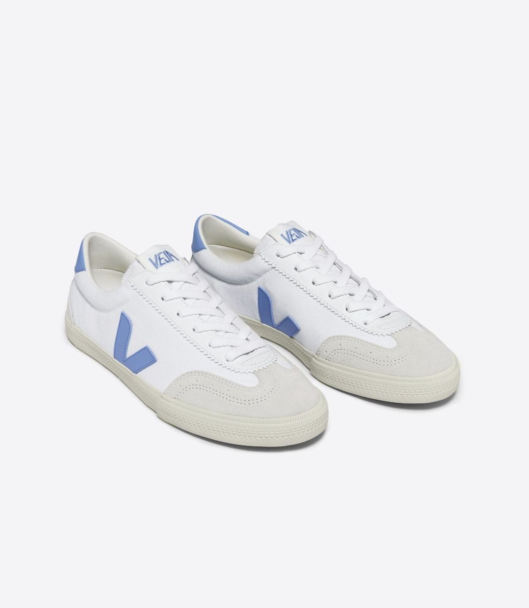 Volley Canvas - White Aqua