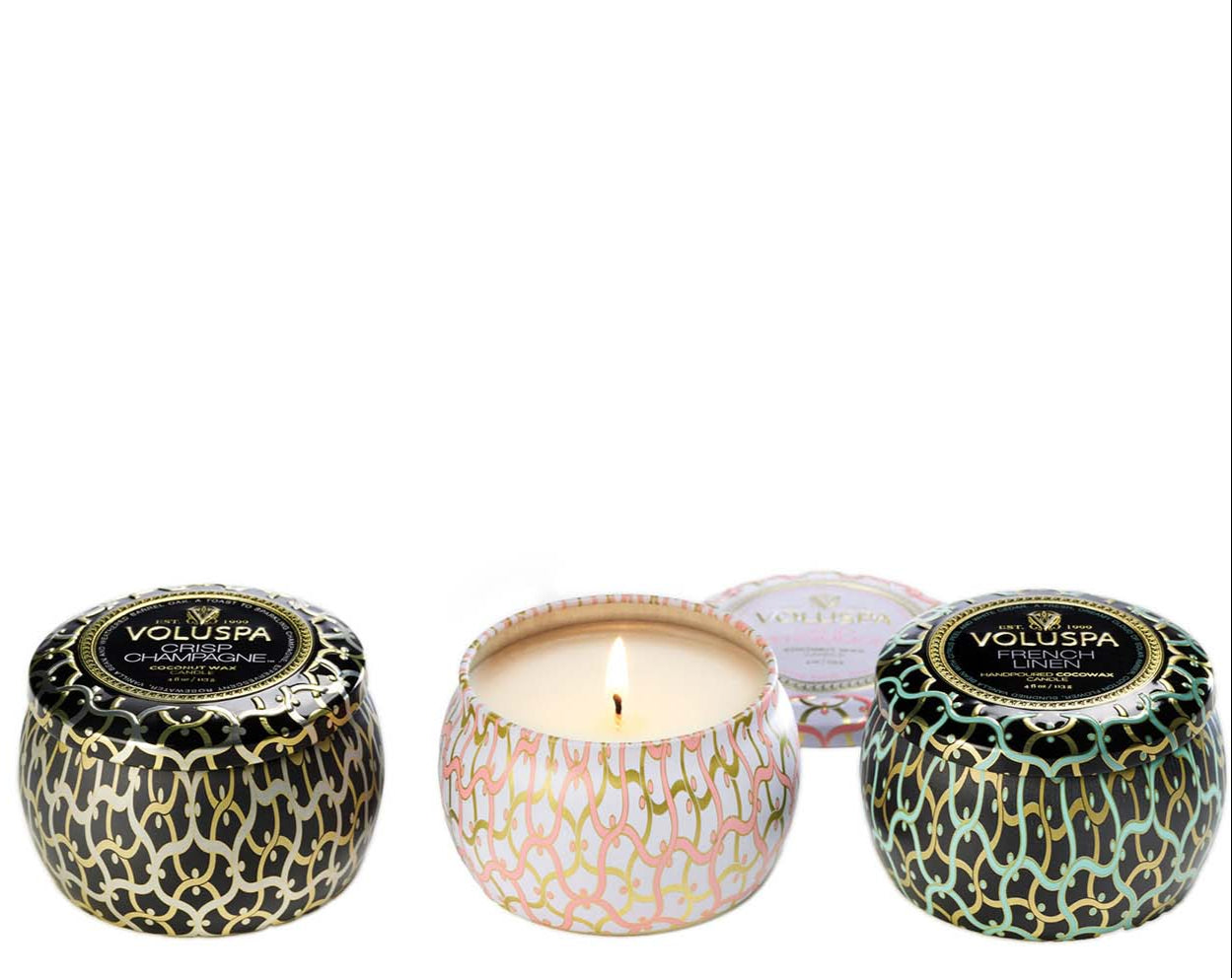 Voluspa Maison Mini Tin Set 3-pack
