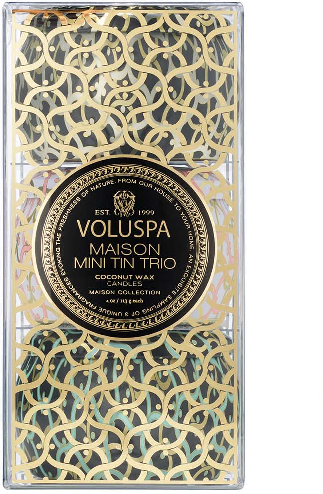 Voluspa Maison Mini Tin Set 3-pack