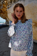 Ruth Blouse - Lavender Flower
