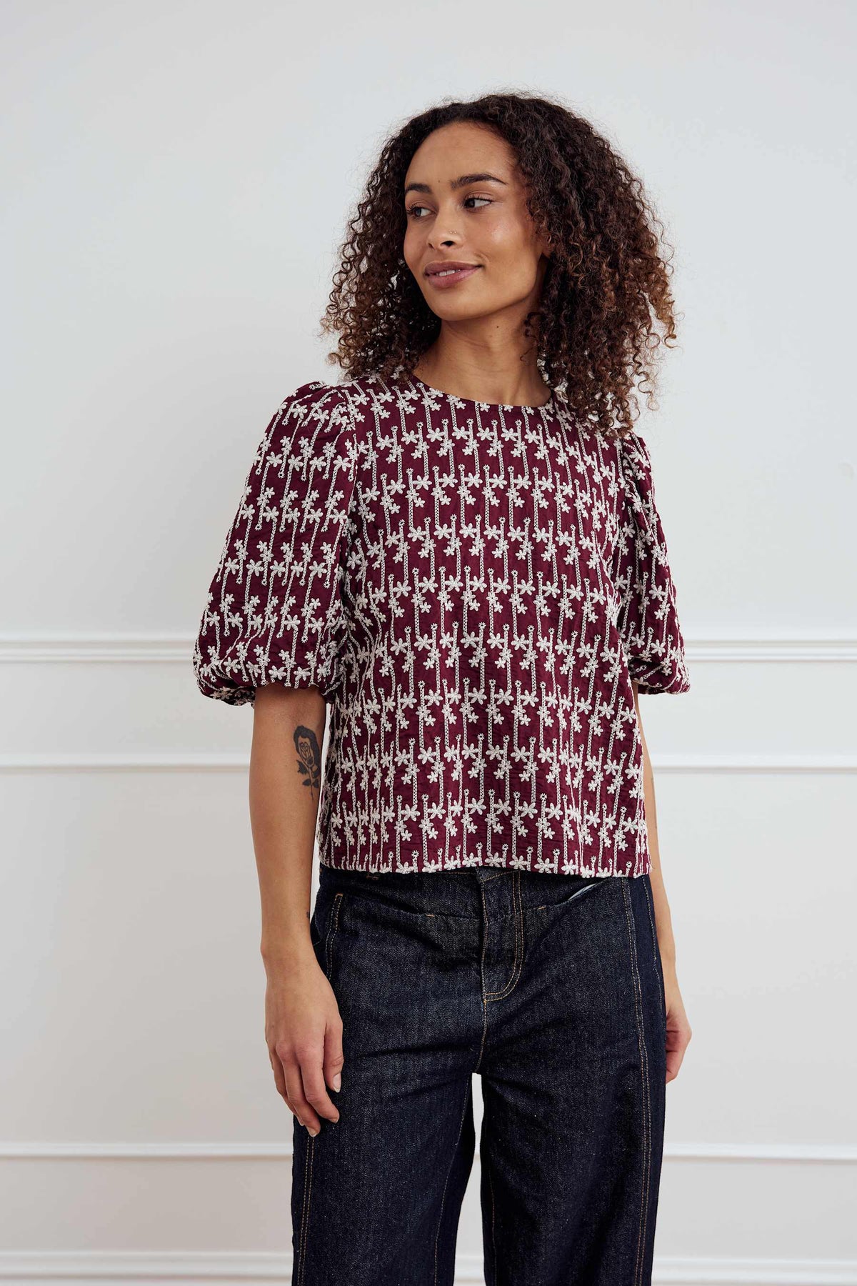 Shelly Blouse - Dusty Mahogany